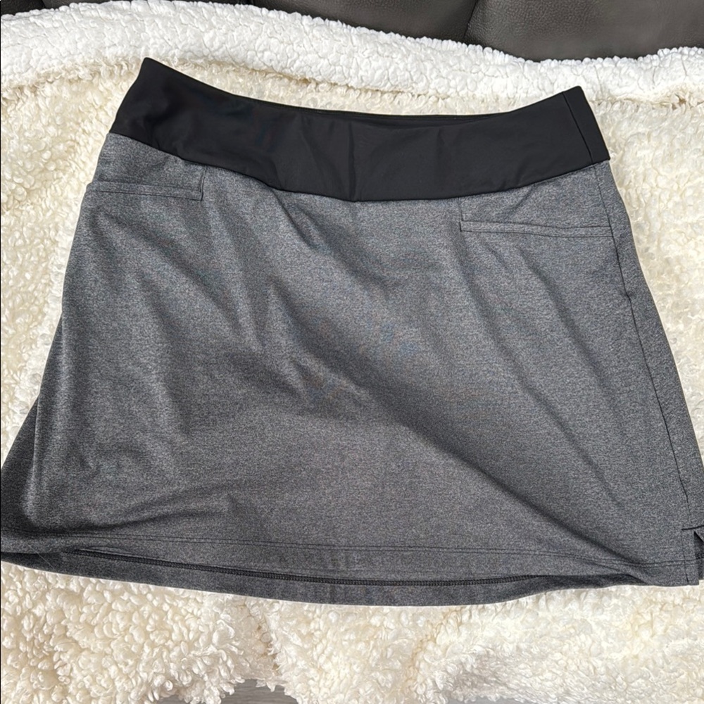 Adidas Black and Gray Mini Skirt